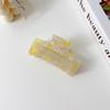 Acetate Korean Fashionable Hair Clip For Women With Elegant Square Design In Colors Multiple