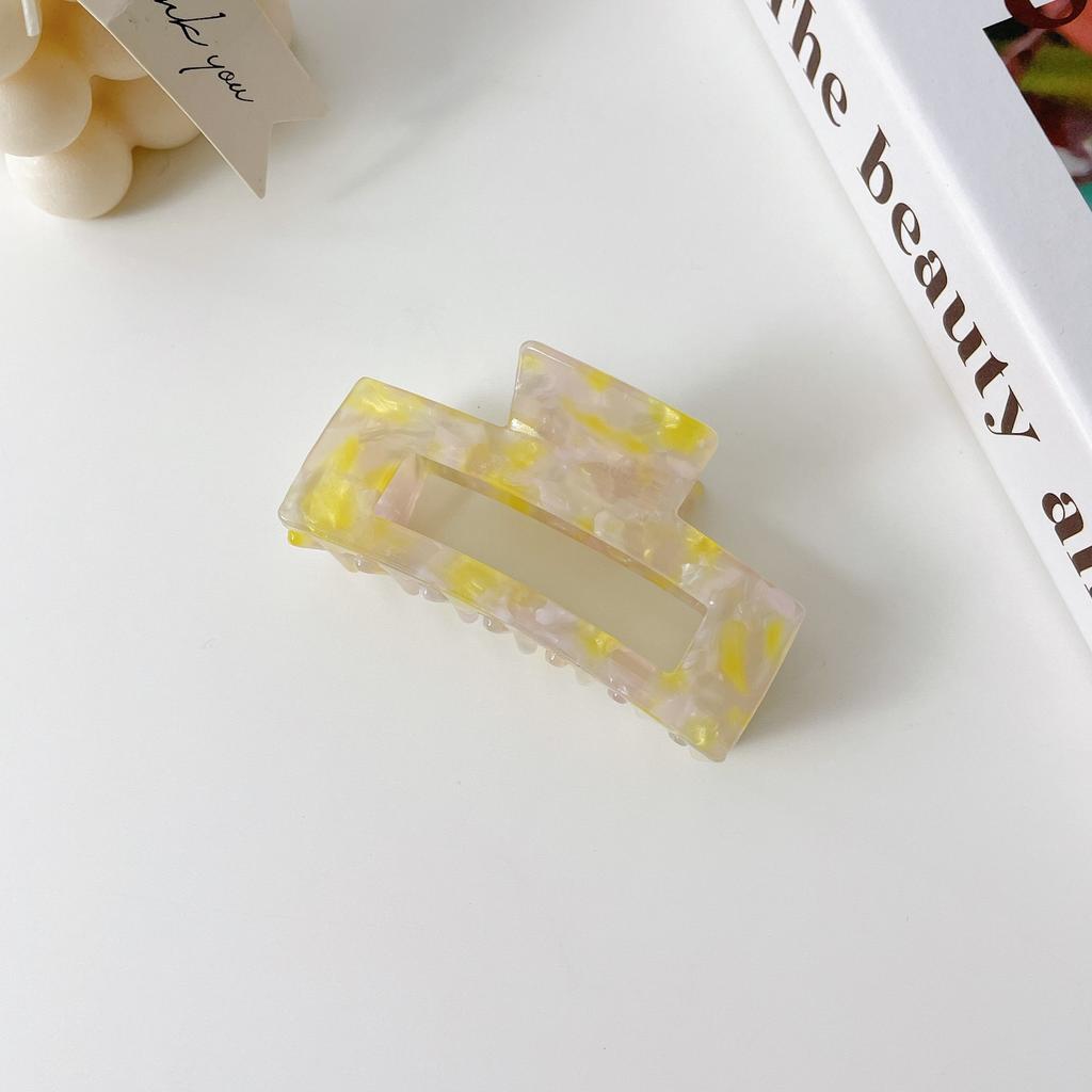 Acetate Korean Fashionable Hair Clip For Women With Elegant Square Design In Colors Multiple