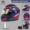 New 3C-Certified Full Face Motorcycle Helmet - Double Lens, All-Season, Cool, Cold-Proof, Rain-Proof, Unisex.