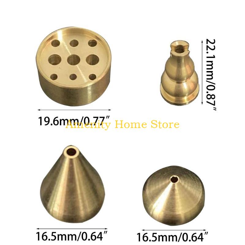 F26C Brass Incense Holder 9-Holes Incense Burners Incense Stick Holder for Yoga Meditation Home Decorations Buddhist Supplies