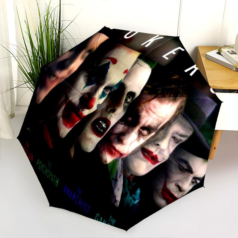 Joker Points Gun Folding Umbrella Portable 8 Paraphenoid Bones Umbrella Three Folds Sun Umbrella