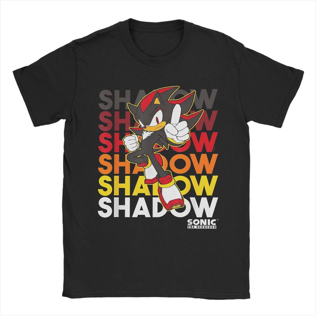 Shadow The Hedgehog T Shirts Men Pure Cotton Humorous TShirt Crew Neck Tee Shirt Short Sleeve Clothing 6XL