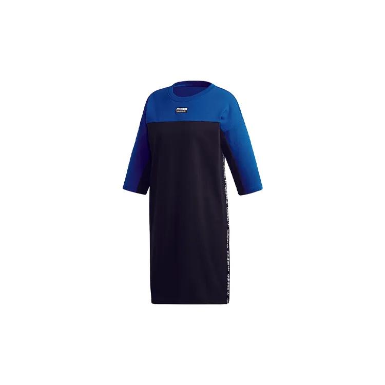 Adidas Originals Short Sleeved Dress Women's Collegiate Blue (Unisex) Short-Sleeved Dresses FL0035