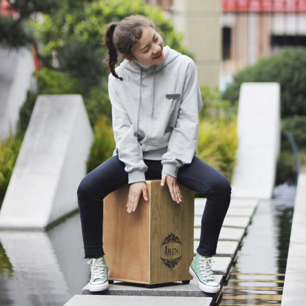 Cajon Box Drum with Bag - Wooden Percussion Instrument for Beginners