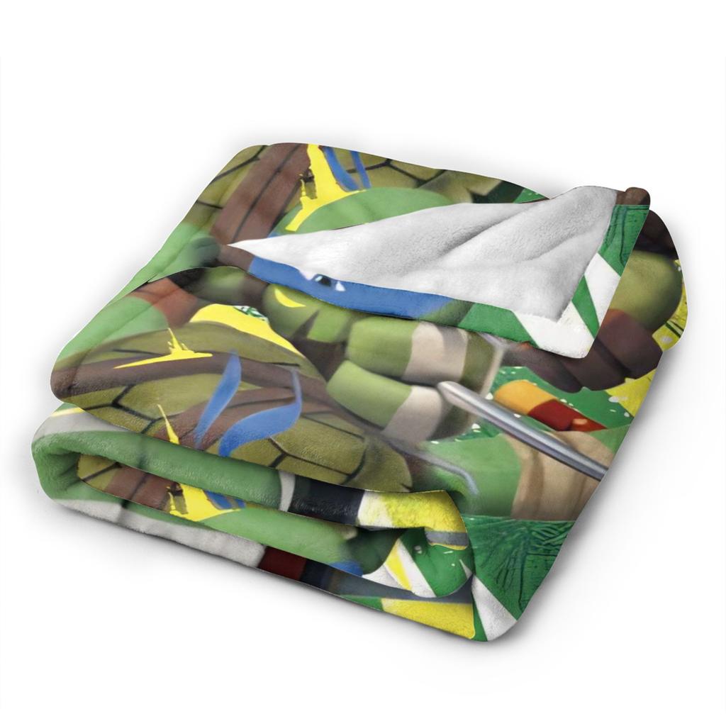 Warm Soft Blanket Picnic TMNT Game  Bedding Throws  Flannel Bedspread For Bedroom Comfortable Sofa Bed Cover