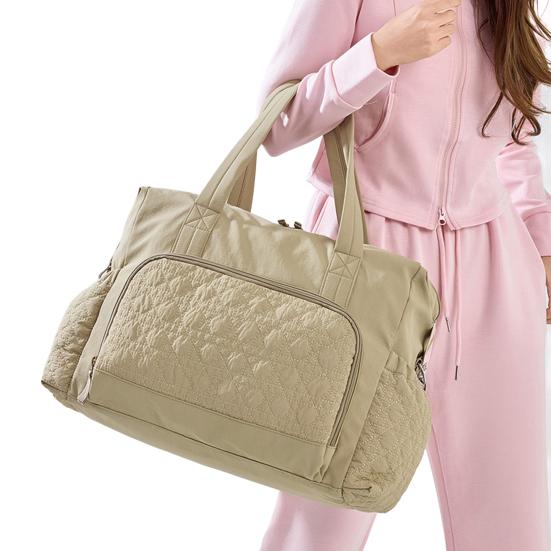 Sports Fitness Bag Waterproof Gym Bag with Multi-Pockets Adjustable Shoulder Strap Versatile Yoga Tote