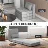 Sleeper Chair, Guest Mattress, 3-Fold Foldable, Compact, Metal Frame, 80x75x74 Cm, Grey