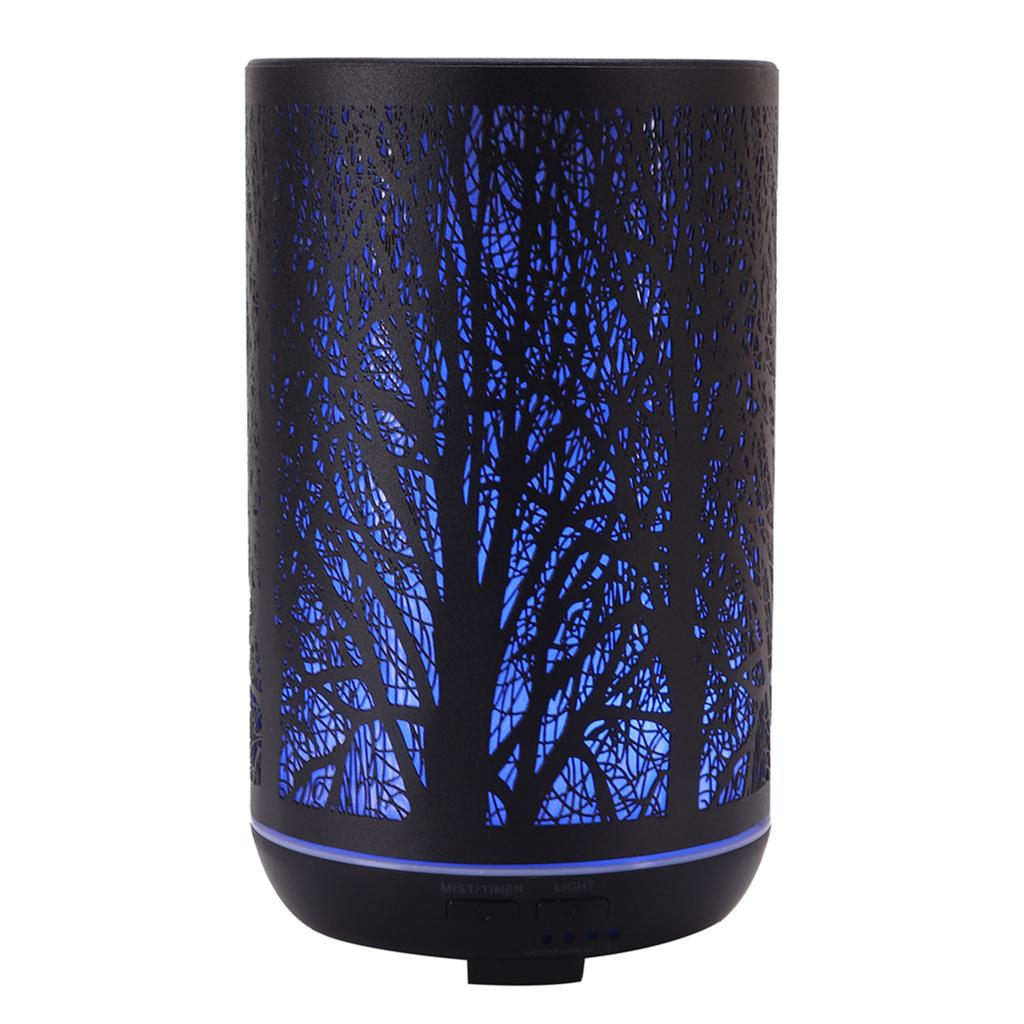 300ml Luftbefeuchter 2 in 1 Umgebungsnachtlicht Aroma Aromatherapie Diffusor Schwarz 100?240VEU-Stecker