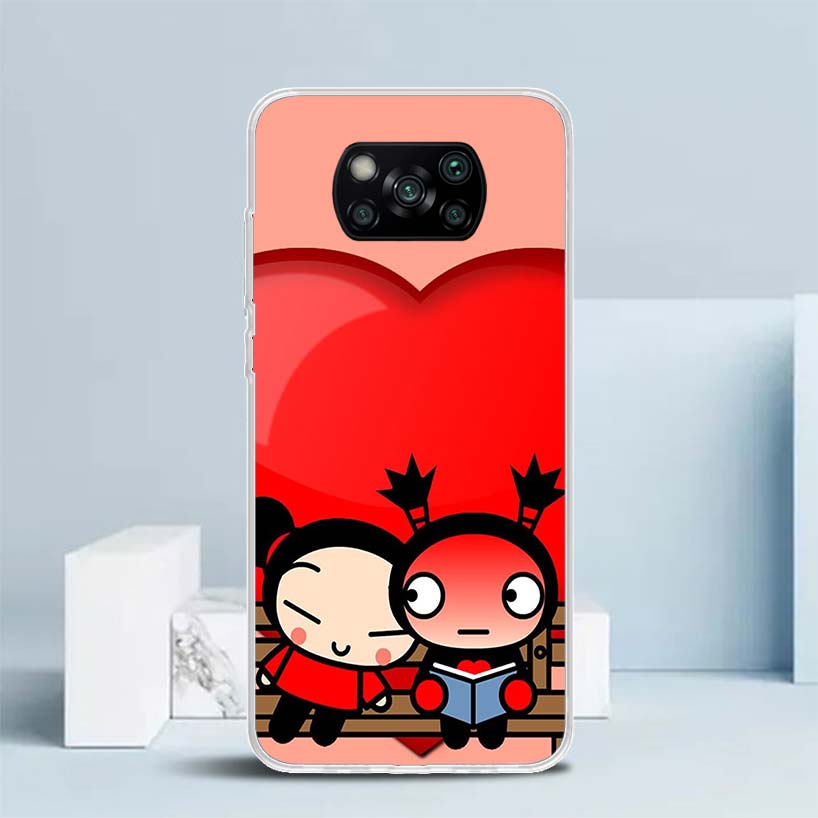 Cute Cartoon Pucca Garu Soft Cover for Xiaomi Poco F7 Ultra X7 X6 X5 Pro M7 Phone Case Redmi 15 15C 13 13C 12 12C 10 10C Print S