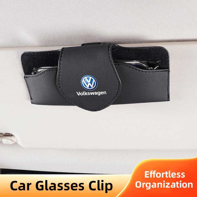 Hijk1 Volkswagen Car Sunshade Eyewear Case Sunglasses Bag For VW GTI Golf Phaeton Tiguan Passat Polo Car Interior Accessories Keychain