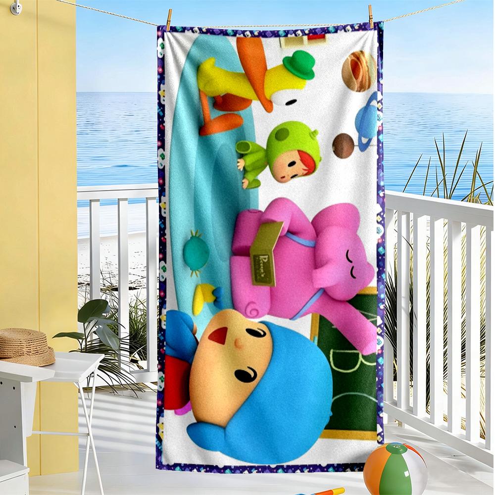 Pocoyo Beach Towel High Absorbency & Quick-Dry Comfortable Lightweight