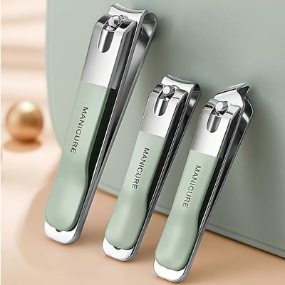 Set de 4 Piezas para Cortauñas, Corte Afilado para Uñas de Manos y Pies, Lima de Uñas, Cortauñas Grueso de Acero Inoxidable, Adecuado para el Cuidado de Manos y Pies