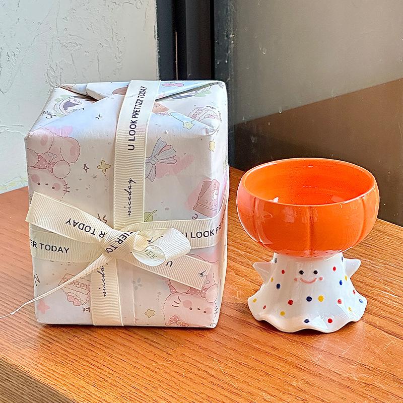 Birthday gift cute funny ghost water cup pumpkin ceramic mug for girl girlfriend Halloween souvenir