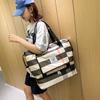 Fashionable Plaid Travel Bag: Lightweight, Foldable, Wet/Dry Separation, Ideal for Gym and Short Trips
