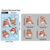 Christmas Robin Window Stickers Snowflake Winter Pattern Removable for Xmas Family Party Indoor Glass Decor