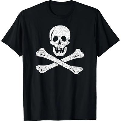 PIRATE SKULL & CROSSBONES FLAG JOLLY ROGER T-Shirt