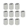 10PCS Hex Coupling Nuts 304 Stainless Steel Long Rod Coarse Hex Connection Nut M10 Thread