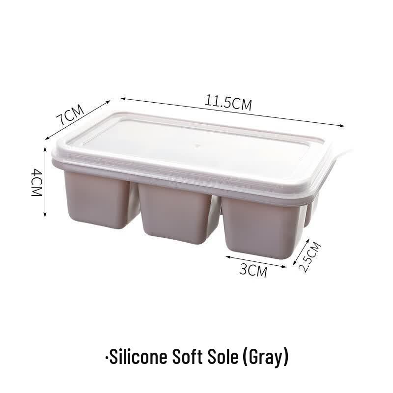 ZISIZ Silicone Ice Cube Tray with Lid
