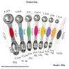 8Pcs Measuring Spoons Magnetic Measuring Spoons Dual Sided Stainless Steel Measuring Spoon Stackable Nesting Tablespoon Teaspoon
