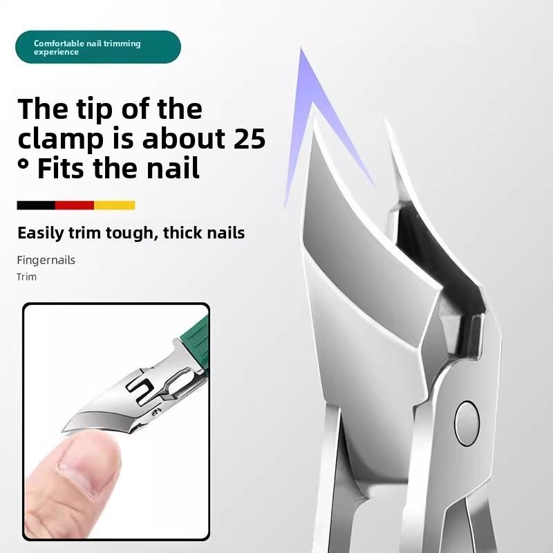 Negleklippere med dypt kutt, vinklede antisprutspisser og bredåpnende kjever