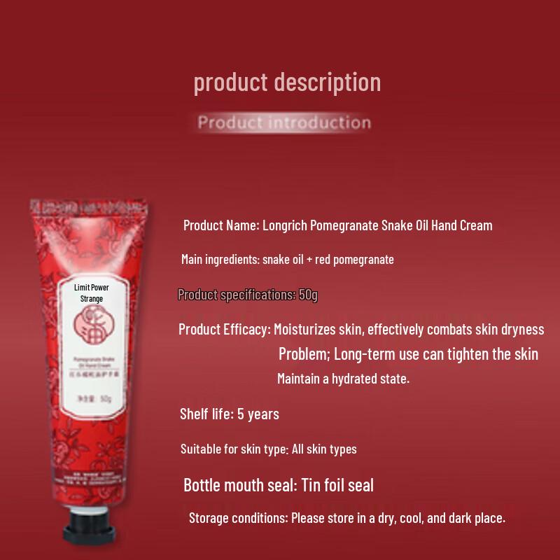 Longliqi Granatapfel Schlangenöl Handcreme, 2x50g