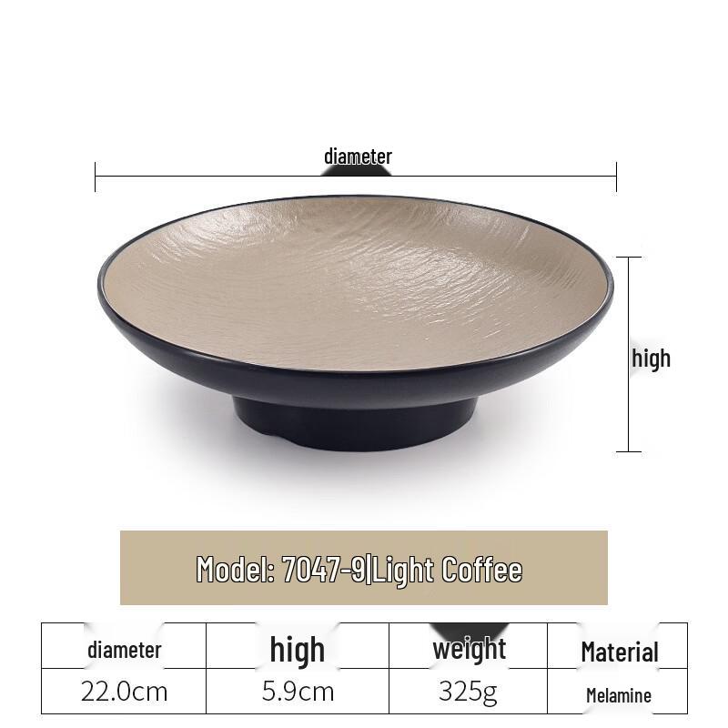 Yi Cang Creative Melamine High-Foot Dining Plate