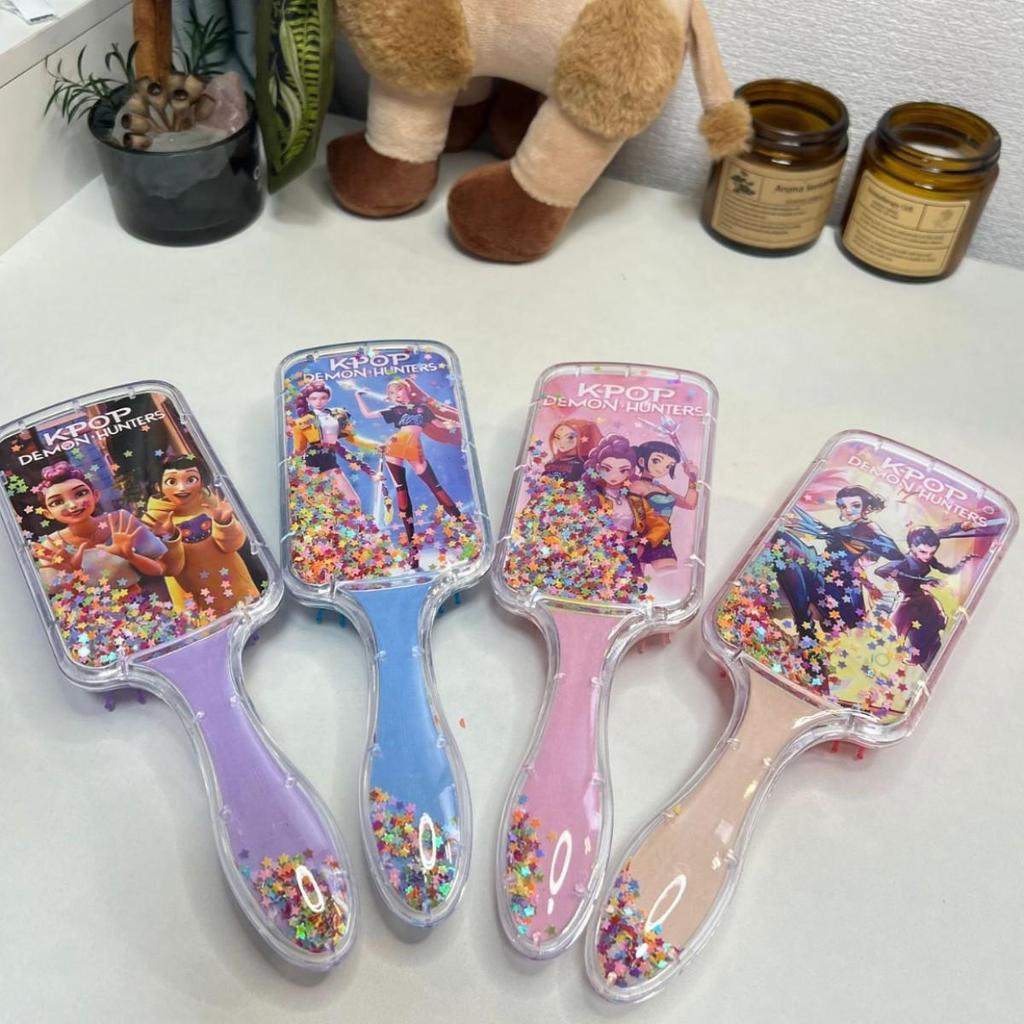 Colorful Cartoon Bristle Air Cushion Comb - High-Value, Transparent Massage Comb