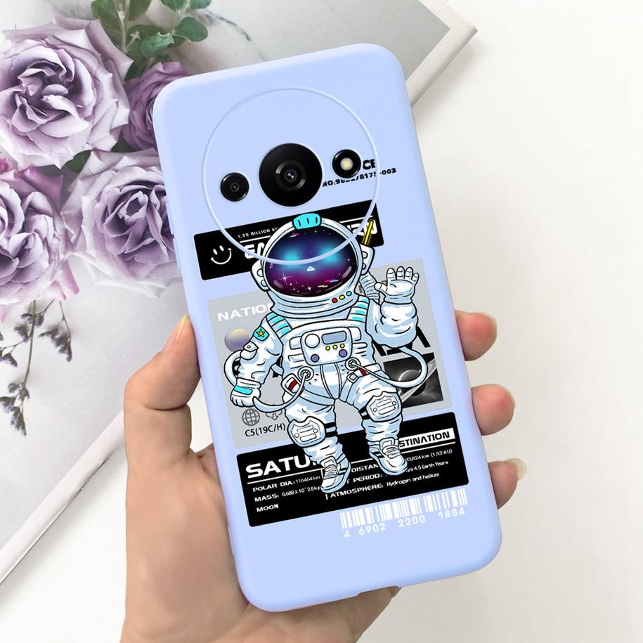 

For Redmi A3 Case 2024 Shockproof Silicone Soft Cover Cute Astronaut Protective Shells For Xiomi Xiaomi A3 A 3 RedmiA3 4G Bumper Redmi A3