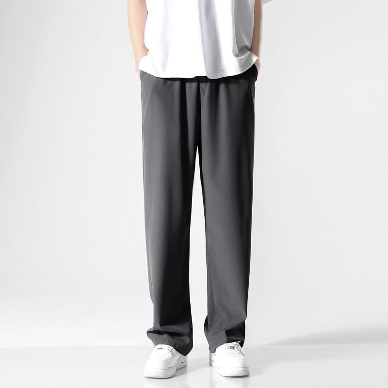 Mens Summer Ice Silk Joggers With Micro Elastic Stretch For Casual Youth Wear