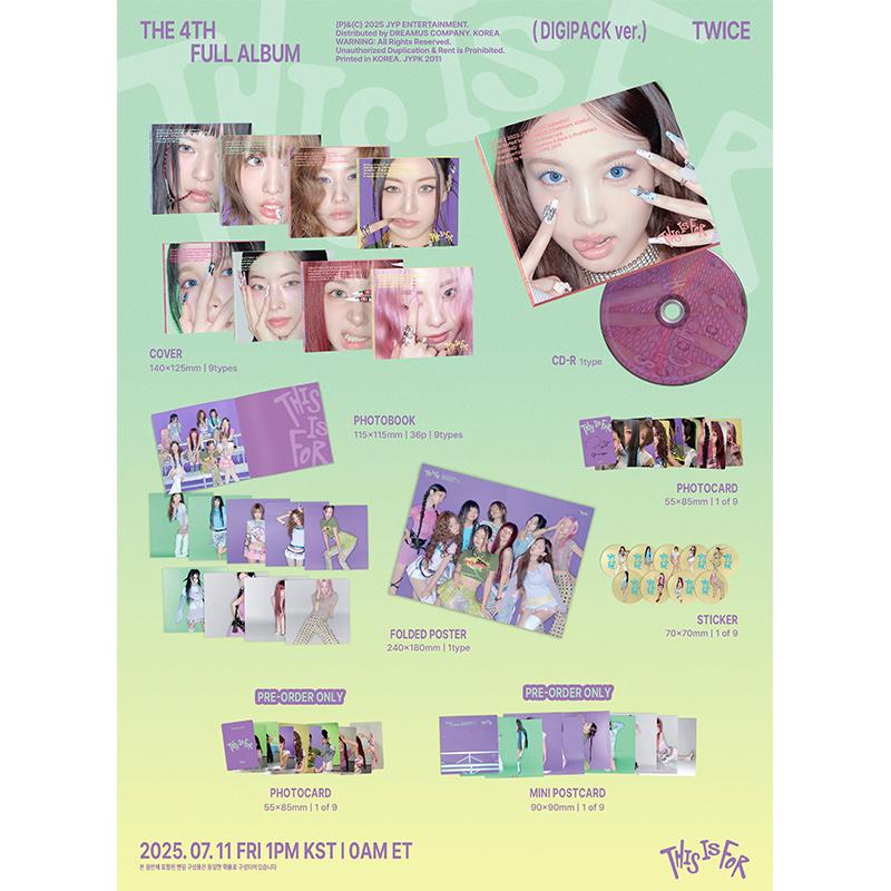 Twice 4. TELJES ALBUM [THIS IS FOR] DIGIPACK Ver. (Online előny)