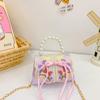 Childrens Cute Princess Crossbody Bag With Artificial Pearl Decoration And Embroidery Design For Daily Use