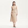 Veromoda Women's Belted Button-Front A-Line Midi Dress