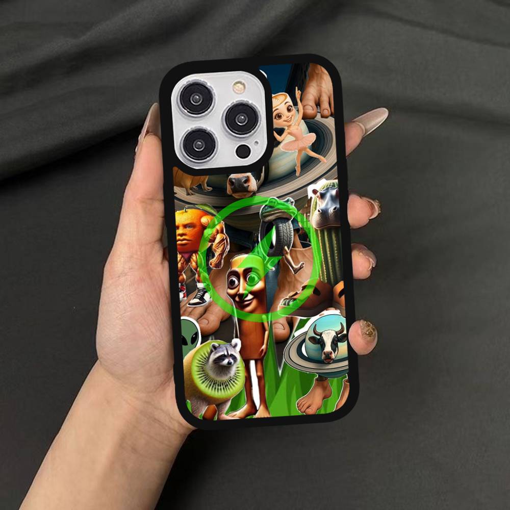 Italian Brainrot Animals For Magsafe Wireless Charge Case For iPhone 17 16 15 14 13 12 11 15 Pro Max Magnetic Cover
