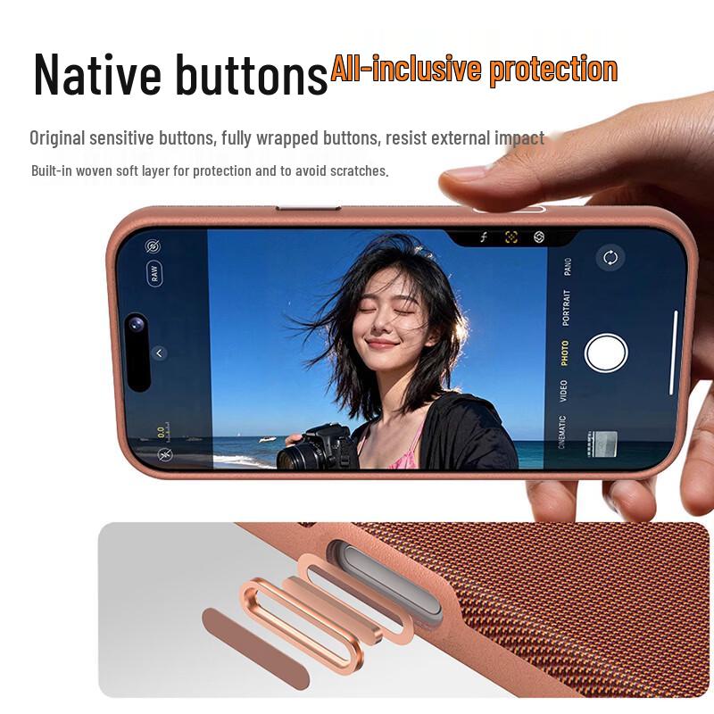 Pisen Tech Fabric Magnetic Woven Protective Case for iPhone 17 Series