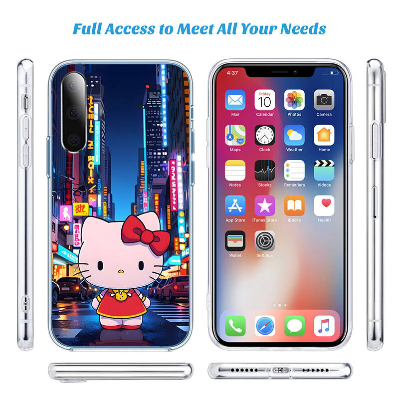 Cartoon Hello kitty Phone Case for Motorola Edge 20 30 S30 40 50 Fusion Lite Plus Pro Ultra Neo One Action Zoom Hyper Power Macro Vision