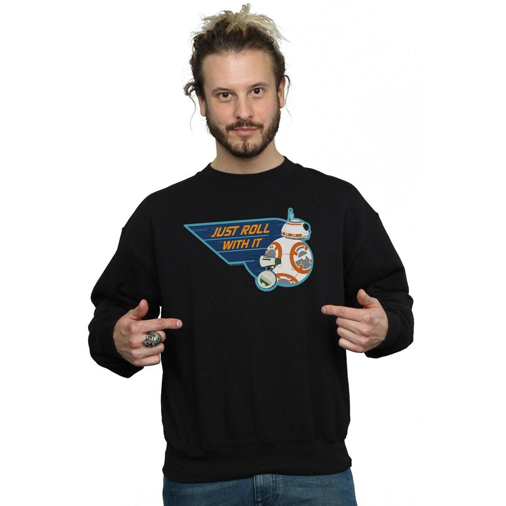 Star Wars: The Rise of Skywalker Mens D-O & BB-8 Just Roll With It Sweatshirt