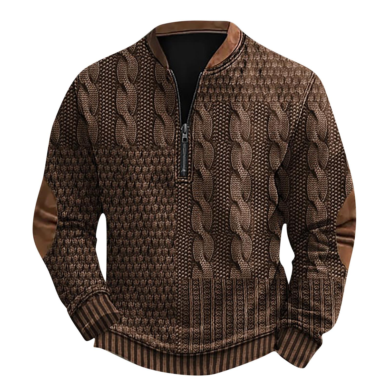 

Мужская повседневная толстовка в стиле ретро с градиентным принтом M кофейный