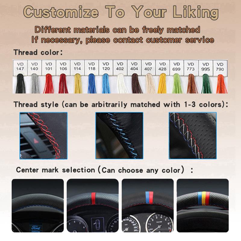 Custom Steering Wheel Braid Cover Suede 100% Fit For Volkswagen Golf 5 Mk5 GTI VW Golf 5 R32 Passat R GT 2005 Car Accessories