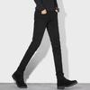 Men's Pure Black Stretch Straight Jeans