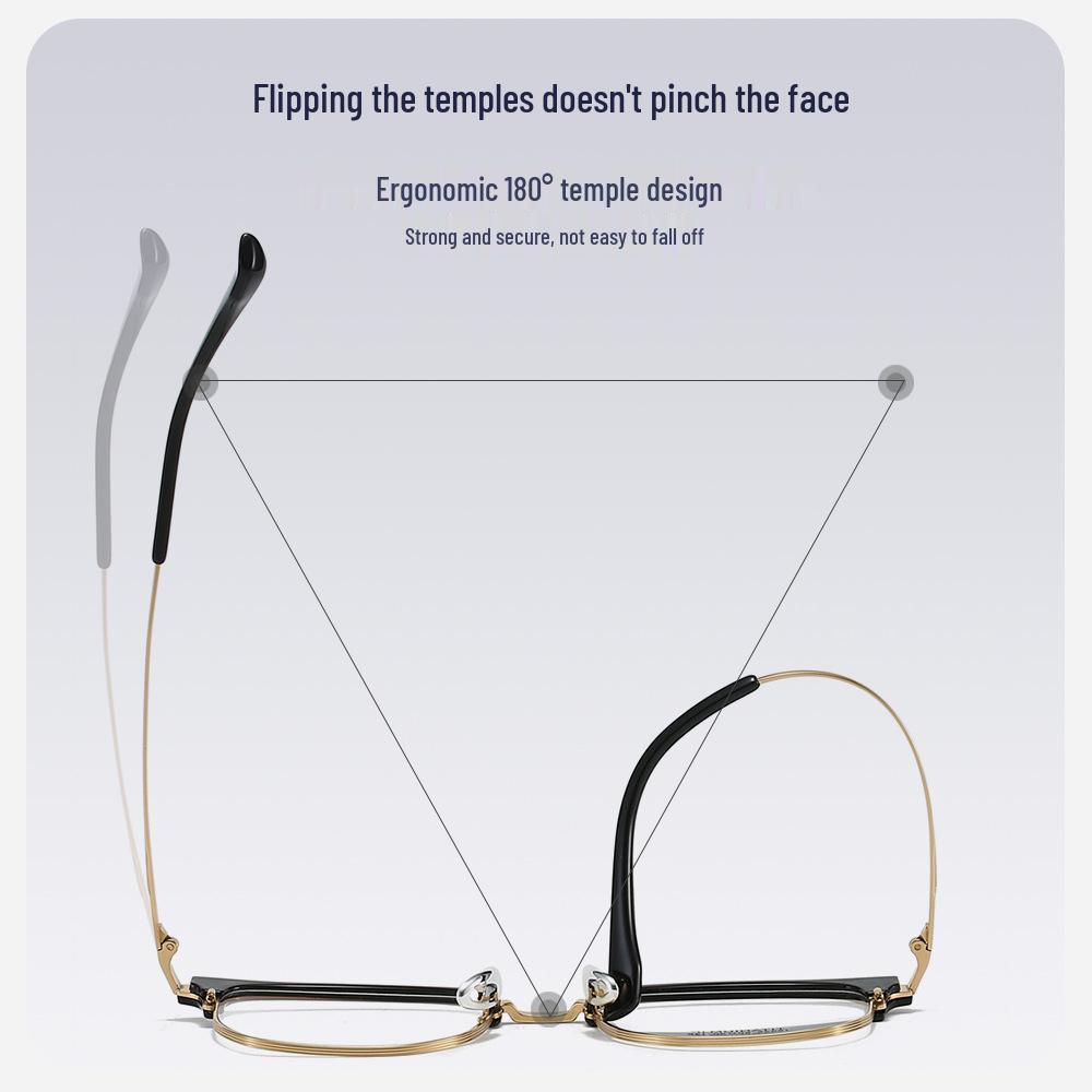 2024 Autumn Winter New CBD Business Titanium Frame Glasses with Anti-Blue Light and Myopia Protection, Model 15025