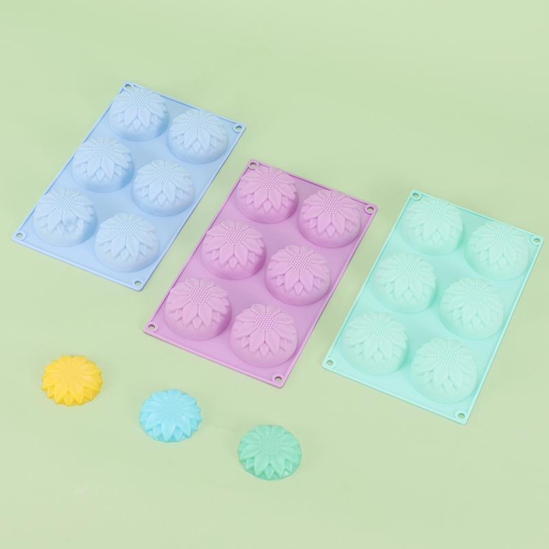 Sun Flower Silicone Fondant Cake Mold Sunflower Jelly Ice Tray Chocolate Decoration For Baking Tool Silicone Cake Decor Moulds