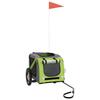 VidaXL Bicycle Trailer for Dog Green and Grey Oxford Fabric and Iron 93871