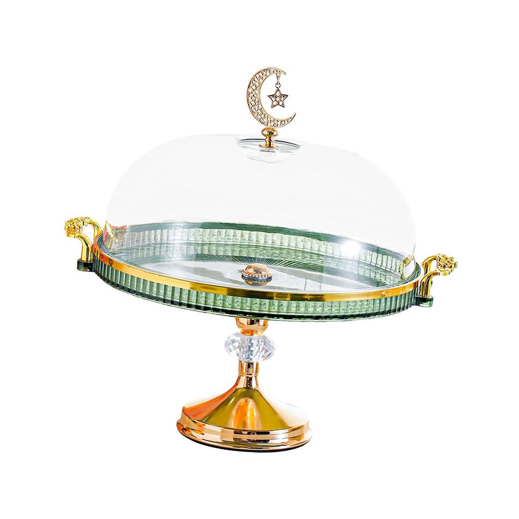 Cake Stand with Dustproof Lid Elegant Pastry Display Tray for Bakery Birthday and Christmas Celebration