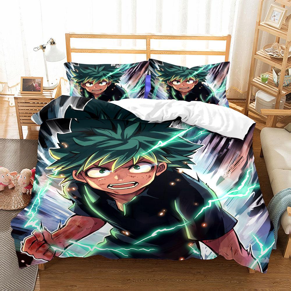 Deku Hero Academia Duvet Cover Set EU Single Double King US Twin Full Queen Size  Bed Linen Set