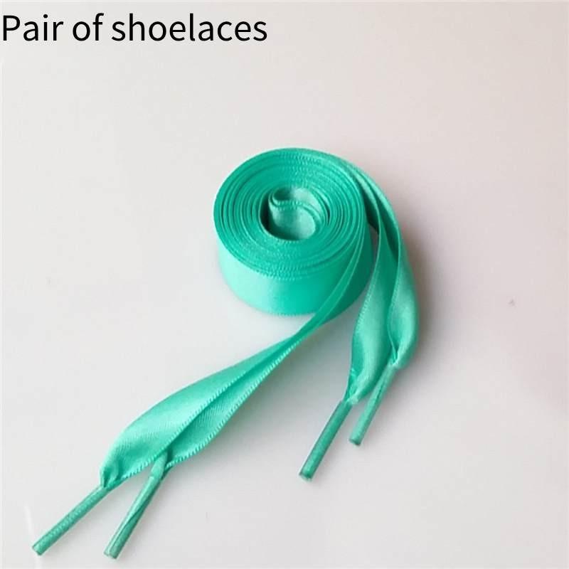 Ribbon Polyester Double Satin Wide Flat Shoelace Candy Color Fashion Various