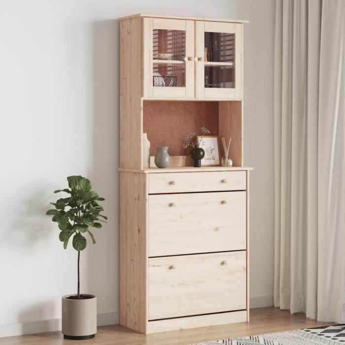 VidaXL Buffet ALTA 77x35x188 cm bois massif de pin 3187777