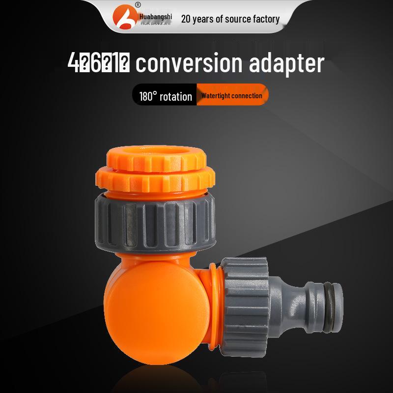 Plastic Anti-Kink Swivel Faucet Connector, 4-Point & 6-Point Female Thread, 180° Rotatable Nipple
