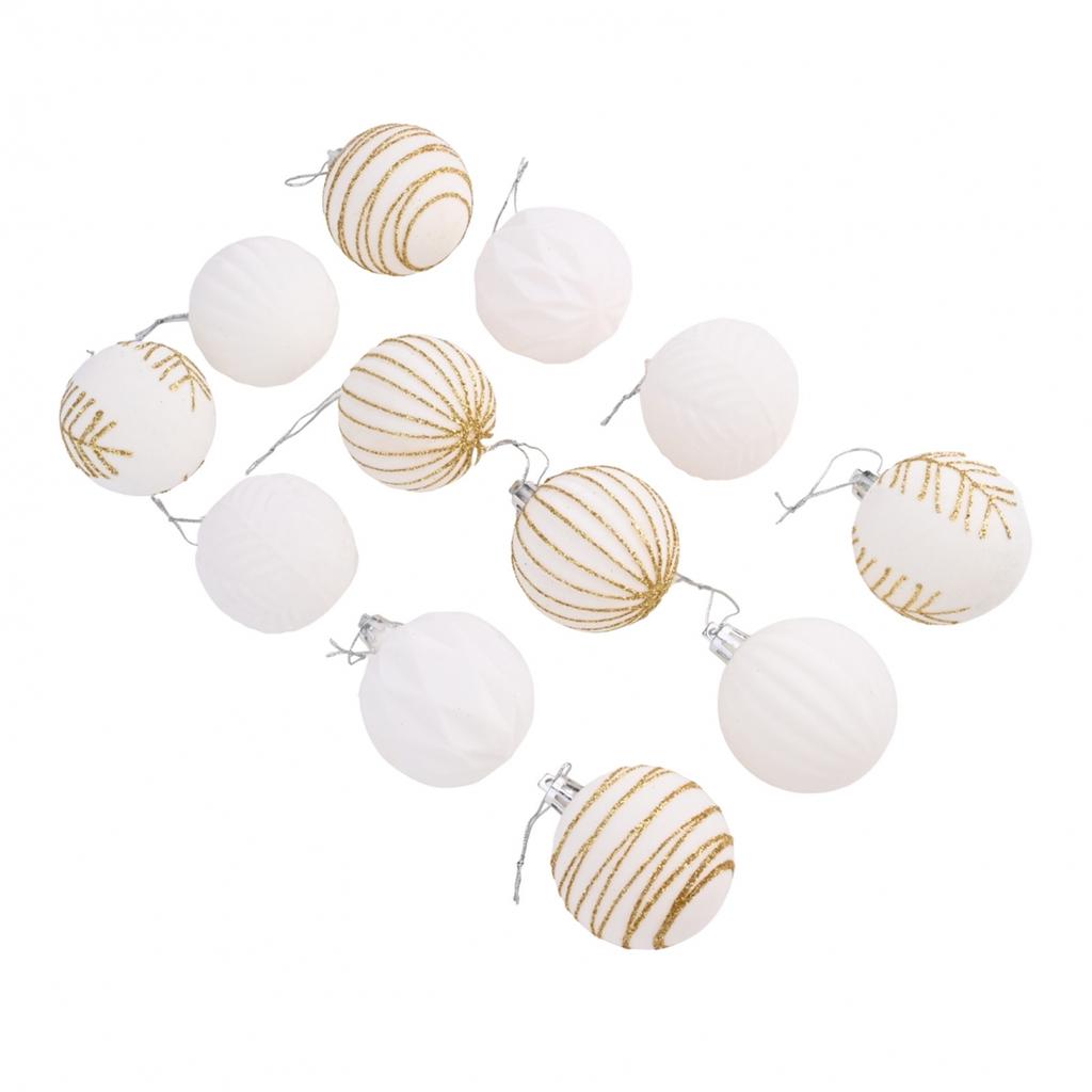 12PCS Classic Christmas Balls Perfect for Tree and Event Ornamentation