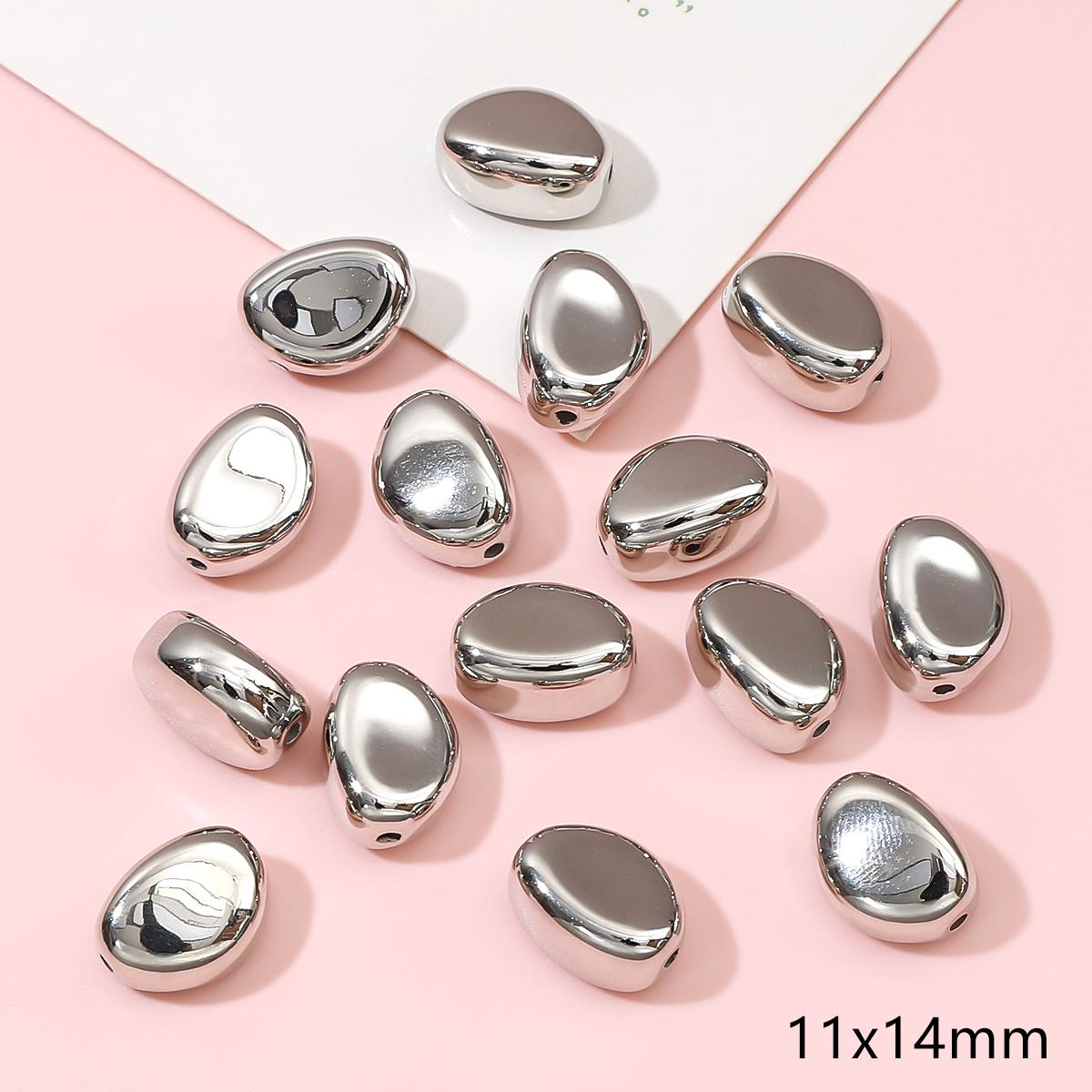 

10/20 шт. Посріблені родовані CCB пластикові вільні просторові намистини Шарм для намиста, браслета, сережок, ювелірних виробів своїми руками. 11x14mm 10pc/bag