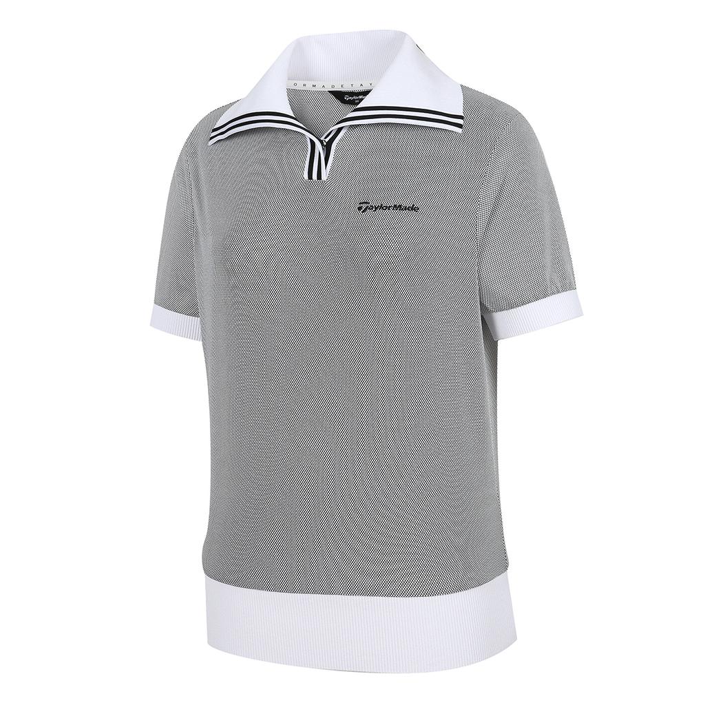 TAYLORMADE APPAREL Women'S Jacquard Knit Collared Short Sleeve T-Shirt T8031Tn6141-100
